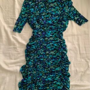 Ganni Blue Floral Dress